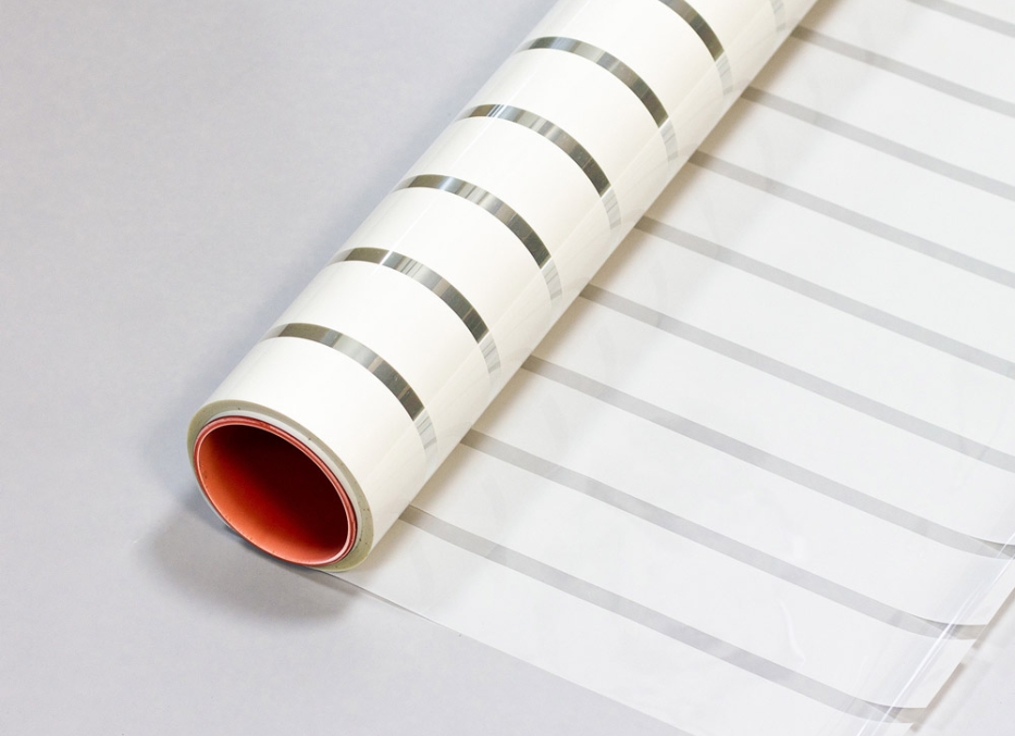 Матовая декоративная пленка NOVA White matte с полосами 4.5см